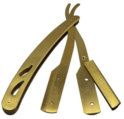 HONITANO Vintage Bart Rasierer Manuell Herren Rasiermesser Sicher Hautschonend Augenbrauen Rasierer Halter Klassischer Barbier Friseurstil Ohne Klinge Für Präzises Styling