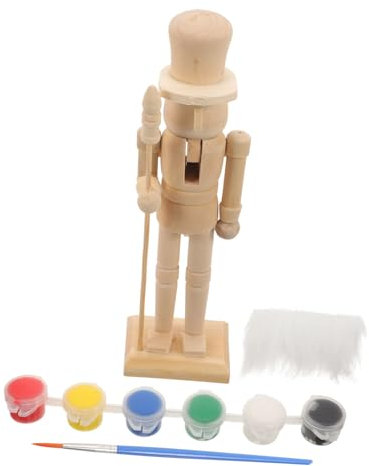 Angoily Statuetta Natalizia Dello in Legno Grezzo Non Dipinto Fai Da Te Del Soldato in Noce Decorazione Di Natale in Legno