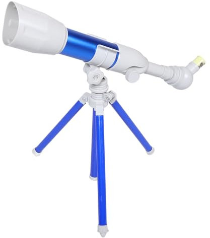 Kisangel Kleines Teleskop Für Junge Mädchen Mit Einstellbarem Fokus Tragbar -drehung Für Anfänger Und Astronomische Beobachtungen in Blau