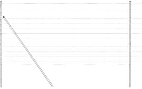 vidaXL Zaunpfosten Galvanisiert 25 x 1,2 m Stahl, Garten und Terrasse, Moderner Zaunpfahl, Rechteckige Stahltrennwand, Wetterfester Sichtschutz für Sicherheit