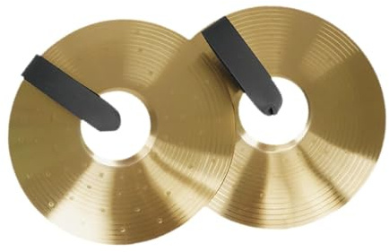Crash-Becken zum Spielen, Handbecken, praktisch, traditionell, Legierung, schweres Becken, 250 mm, goldfarben