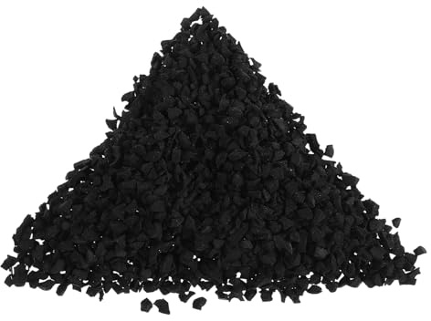 Housoutil Granuli di Gomma per Erba Artificiale 1 kg, Riempimento in Gomma per Campo Sportivo Assorbimento Urti, Drenaggio Rapido e Resistenza alle Intemperie, per Campi da Calcio e Aree