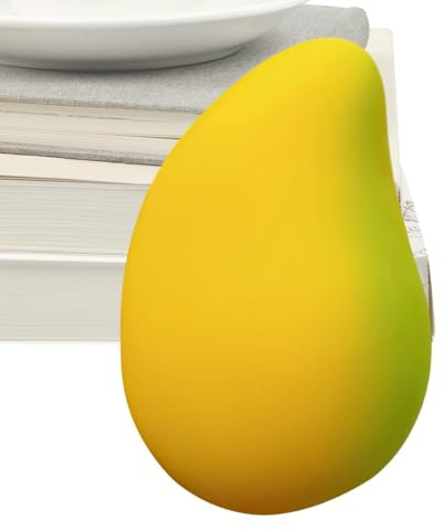 Mango Fidget stressboll, sensorisk stressleksak i fruktform | mangoknådande figur att trycka, för vuxna, barn, kontor, , resor, partypåse-fyllmedel
