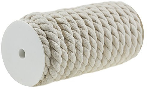 10m Baumwollschnur Kordel gedreht, Baumwollkordel, natur, Größenwahl 12-20 mm, Größe:15mm