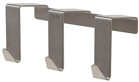 Tiger Basic, Crochet de Porte, 40 mm, Acier Inoxydable Brossé