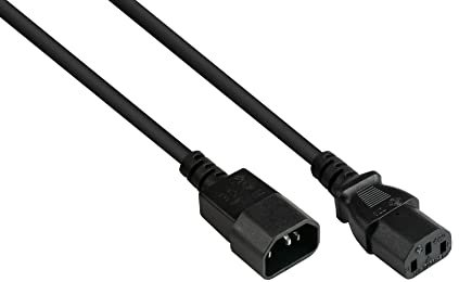 Good Connections P1430-S020 Rallonge pour Appareil à Froid C14 Droit vers C13 Noir 0,75 mm 2 m