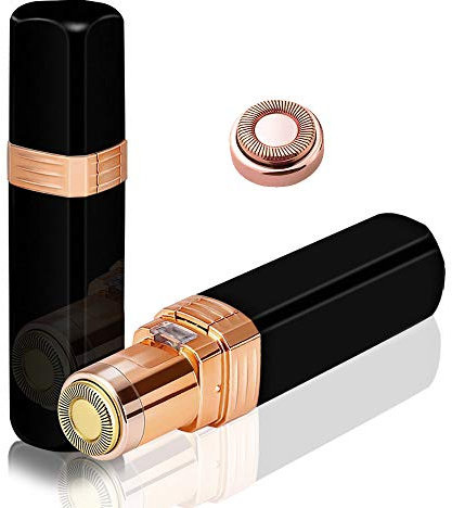 JYPS Depiladora Facial Mujer, Eléctrico Depilar para Sin dolor Afeitadora Mujer Afeitado Portátil para Vello Facial Con Cabezal de Repuesto, Cepillo de Limpieza y Luz (Negro)