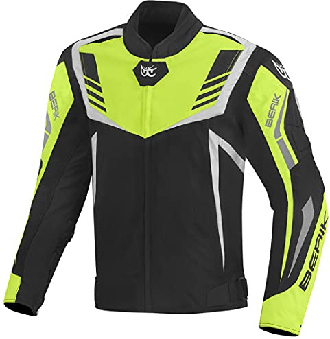 Berik Toronto Motorrad Texiljacke, schwarz/weiß/gelb, 54