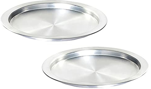 DLK - 2 x 33 cm Aluminium-Kunefe-Tablett, Kunafa-Teller-Set, Kunefe-Pfannen-Set für Süßigkeiten, Kunafeh oder Kadaifi