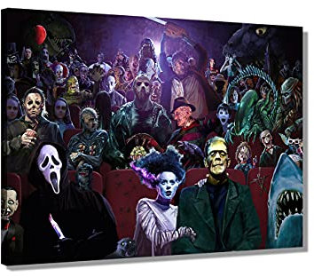 ZHONGYUTONG Horror Film Poster Horror Movie Gemälde Horror Bilder auf Leinwand mit Rahmen Horror Wand Dekoration Horror Kunstdrucke (30x45cm)