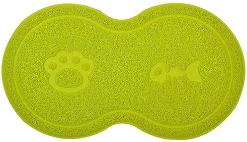 HULA Haustier-Fütterungsmatte, Hundematte Futternapfmatte Wasserdichte Rutschfeste PVC-Matte für Tiernahrung 45cm x 25cm cm (Grün)