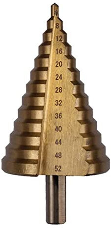 NUSHKI 4-52mm HSS Titanium Surface Step Drill Bit for Wood Metal Hard Materials Hole Handle Core Drilling Tool