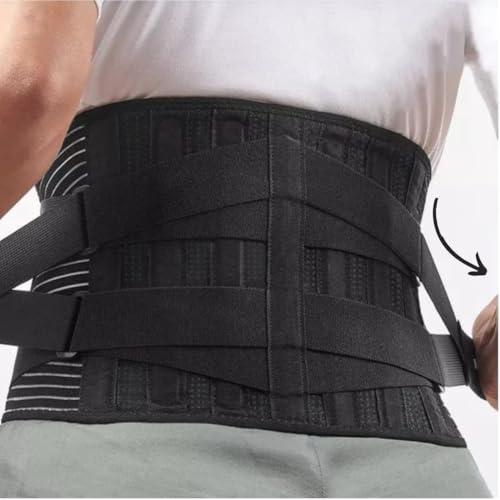 Prodirect.fr Ceinture Lombaire de Soutien Réglable – Soulagement du Dos et Douleurs Lombaires – Homme/Femme – Tailles M, L, XL, XXL – Maintien des Vertèbres pour Travail, Sport, et Posture