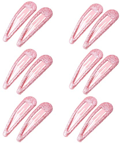 ZEVONDA Glitter Hair Snap Clips - Metall Hårklämmor Färgglada Glitter Paljett Hårklipp Barrettes Hår Styling Tillbehör för Småbarn Barn Flickor Kvinnor
