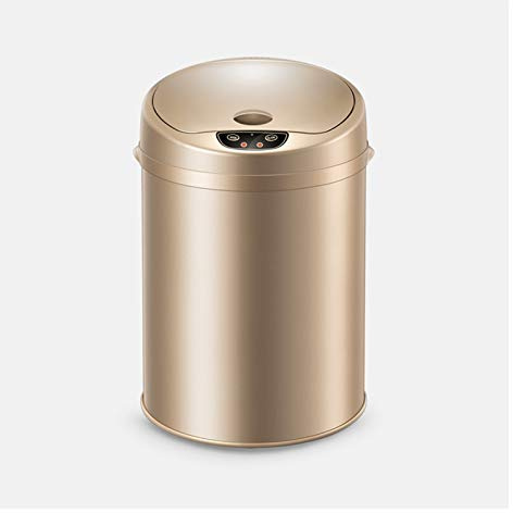 Poubelle Cuisine La corbeille à induction intelligente peut être une poubelle automatique en forme de tambour avec couvercle en acier inoxydable mouchette ménagère for salon cuisine salle de bain Poub