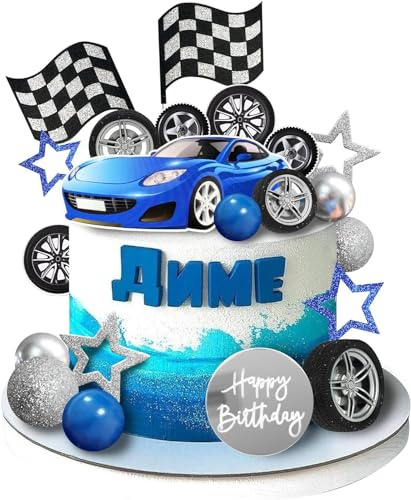Racing Car Cupcake Toppers, Cars Torte Topper, Auto Cupcake Toppers, Rennwagen Tortendeko Geburtstag, Rennwagen Kuchen Deko, Auto Kuchen Topper, Geburtstag Tortendeko Cars