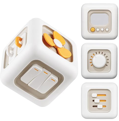 Sensory Toys for Toddler 1-3|Montessori Cube for 1 Year Old Boy|Travel Toy for 12-18 Months Baby|Busy Activity Cube for Fine Motor Skill Learning|Birthday Gift for 1 Year Old(1 PCS)