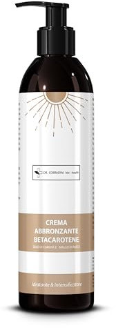 Dr. Corradini Crema Abbronzante Corpo e Viso a base di Betacarotene per Abbronzatura Forte con Mallo di Noce effetto Idratante e Rinfrescante 250ml