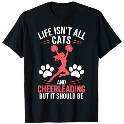Katzen und Cheerleading Lustiges Cheerleading T-Shirt