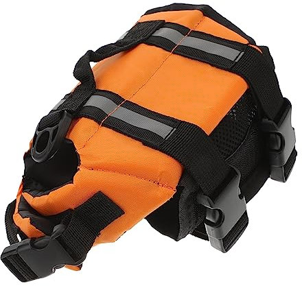 BESTonZON Leichtes Hundeschwimmweste XXS Orange Mit Auftrieb Und Griffen Reflektierende Atmungsaktive Und Schnelltrocknende Rettungsweste Für Kleine Hunde Welpen Sicherer Leinenbefestiger