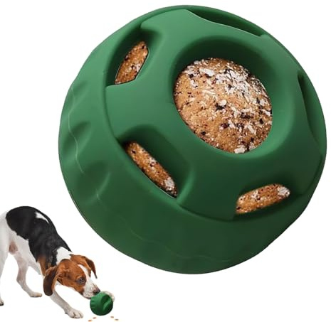 Balle de friandises pour chien - Distributeur de friandises interactif en silicone - Distributeur de nourriture pour chien - Distributeur de nourriture pour chien - Balles à mâcher en silicone