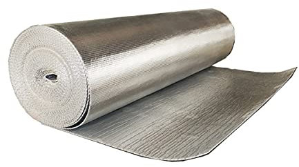 Rouleau d'isolation thermique en feuille d'aluminium, feuille à bulles, isolation thermique pour radiateur, barrière radiante réfléchissante, économie d'énergie et étanchéité pour murs, sols, etc. (