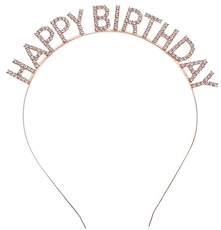 POPETPOP Fascia per Compleanno Coroncina per Donne e Ragazze Decorazione Feste Accessorio Festivo