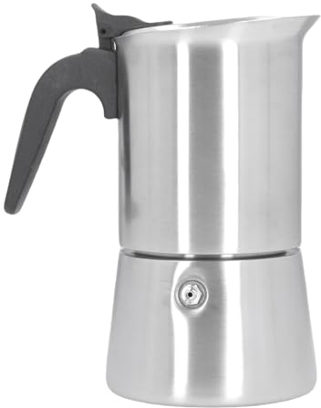 Gsycle Cafetera para estufa, de acero inoxidable 304, olla de café expreso para cocina, para preparar agua y leche (300 ml)