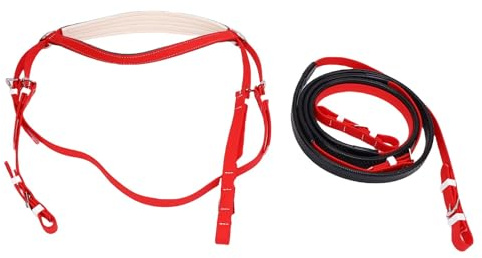 Fabater Halter de Caballo Brida de Caballo de Nailon de Cuero PU de PVC de Primera Calidad para un Control Cómodo de Actividades Al Aire Libre