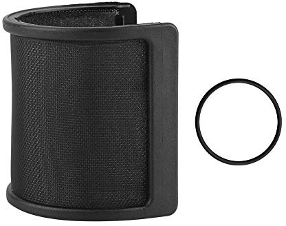 Omquot U-formad mikrofon popfilterskyddsmask i två lager med järnflätad design för studioproduktion för MK-F600TL, BM-700, BM-900
