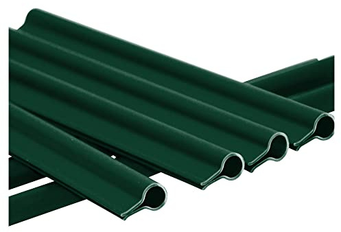 Noor Klemmschienen Premium 19 x 1,5cm I Grüne Klemmleisten für Sichtschutzstreifen I 15er Set, 155KLEMMPRG