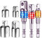 Colore Set di 3 Chiavi a Bussola 1/4/1/2/3/8 + Adattatore in 4 Pezzi 1/4 su 3/8 – 3/8 su 1/4 di Pollice – 3/8 su 1/2 – 1/2 su 3/8 di Pollice