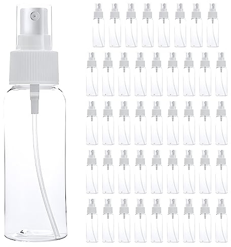 F Fityle 50 Stk. Kleine Sprühflaschen zum Befüllen, Empty Spray Bottle 30ml, Leer Parfümflasche Zerstäuber, Transparente Sprayflasche Tragbar für Reise Körperpflege Flüssigkeit Kosmetik - Transparent