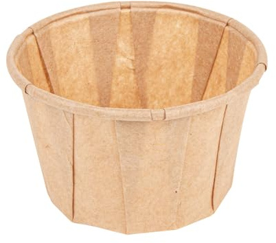 250 stycken – hopvikt pappmugg 60 ml Ø 5,4 x 3,4 cm naturlig perg. fettavvisande