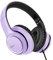 LORELEI X8 Casque filaire avec microphone avec ligne en nylon anti-nœuds de 1,45 m et prise 3,5 mm, léger, pliable et portable pour smartphone, tablette, ordinateur, MP3/4 (violet foncé)