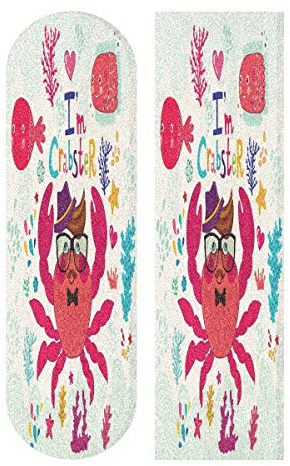 LDIYEU Graffiti Krabbe Kunst Skateboard Griptape rutschfest Selbstklebend Longboard Griptapes Aufkleber Griffband 33X 9(1pcs)