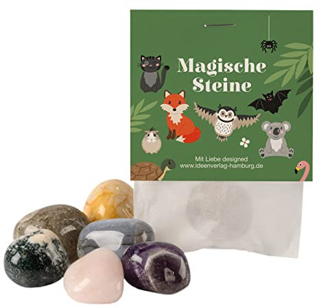 10x Magische Steine Glückssteine für Kinder – Mitgebsel für Kindergeburtstag – Glücksbringer Stein - Geburtstagmitbringsel – Gastgeschenk Kinder Geburtstag – Glücksstein Mitbringsel