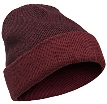 camel active Herren 406520/8M52 Beanie-Mütze, Merlot, Einheitsgröße