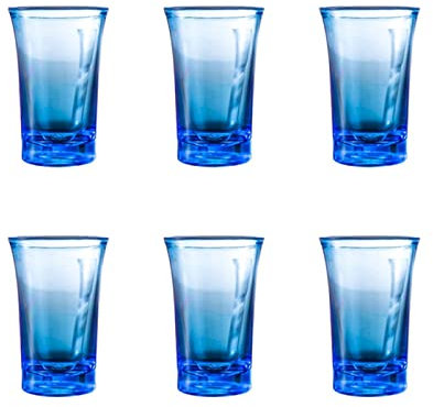 6 PZ Bicchiere Da Vino In Plastica Bicchiere Da Cocktail Bicchiere Da Vodka Tazza Da Caffè Tazza Da Tè Resistente Al Calore Bicchiere Da Bevanda Bicchiere Da Birra Bicchiere Da Succo,blu