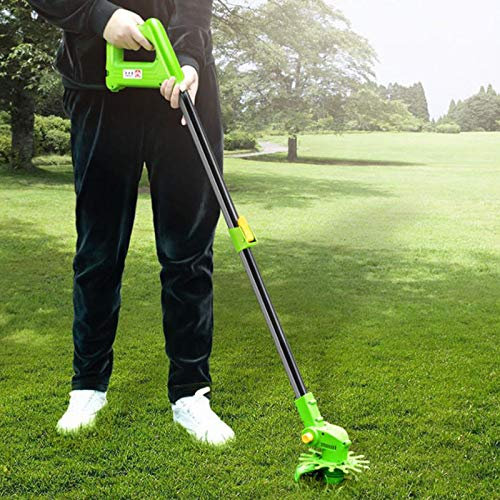 Tagliabordi telescopico Senza Fili Regolabile, Attrezzi elettrici da Giardino, con Batteria agli ioni di Litio da 8,4 V e Caricabatterie (Include Testa di conversione)