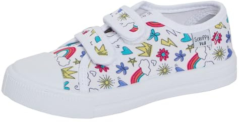 Scruffy Ted - Scarpe da Ginnastica per Bambini, in Tela, Unisex, Facili da Fissare