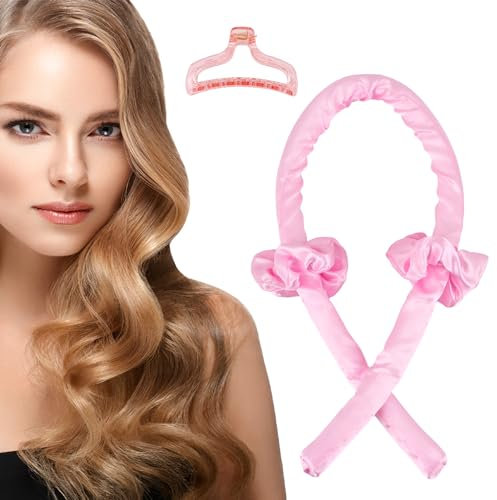 Locken Ohne Hitze, Heatless Curls Band Lockenwickler über Nacht, Hair Curler DIY Haare Lockenband Frisurenset für Langes Mittleres Haar