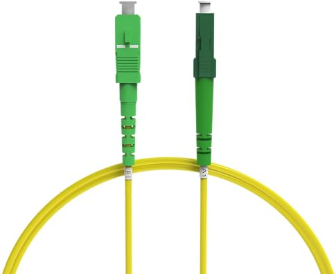 nexinex - Cable de fibra óptica LC/APC a SC/APC de 1 m | Cable de fibra óptica LWL Simplex Singlemode OS2 FTTH