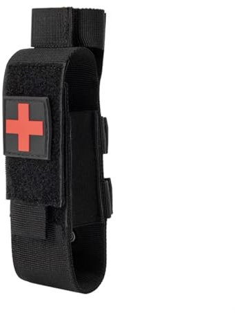 Biglumin Survival kit – Hüfttasche Tourniquet, erste Hilfe Set Outdoor, tragbares Erste-Hilfe-Set, Mini-Militär-Erste-Hilfe-Set, Tourniquet-Zubehörtasche, ideal für Ersthelfer, Soldaten. (Schwarz)