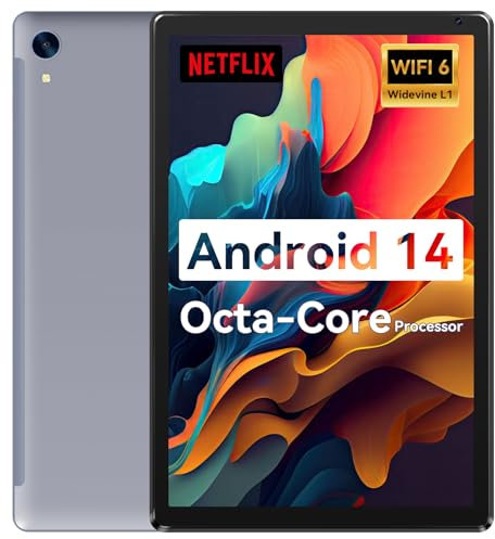 URAO Tablet,10.1 Android 15 Tablet with Octa-core Processor 24GB RAM 128GB ROM HD IPS Touchscreen 8H Battery, Wi-Fi 6, BT 5.0, Dual Camera, Android Tablets