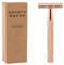 Bettinay Double Edge Safety Razor with 10PCS Razors Refills, Rose Gold Razors for Men and Women