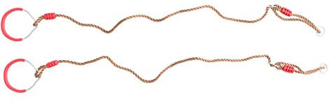 WOONEKY 1 Paar Fitnessringe Gymnastics Rings turngeräte Armtraining Übungsring mit Langen Riemen Schaukelstangenringe für Kinder Fitnessgeräte Zubehör für das Krafttraining Eisen Colorful