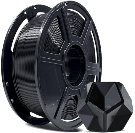 FLASHFORGE 3D Printer Filament, PLA PRO Filament 1.75mm, 1KG Spool (2.2lbs), Dimensional Accuracy +/- 0.02mm for FDM 3D Printers, Better Tenacity & No Knotting (Black)