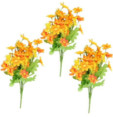 Cabilock Bouquet Di Margherite Composizione Floreale Artificiale 28 Mazzi Di Margherite in Plastica Per La Casa Matrimonio Crisantemo