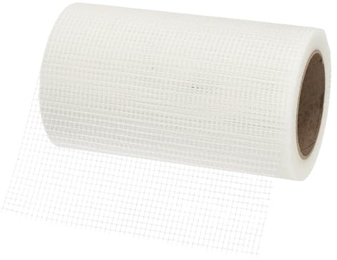 PATIKIL Glasfaser-Gewebeband, 20 cm x 25 m Fiberglas-Reparatur-Patch Selbstklebendes Trockenbau-Fugentape 7 Maschen Wandloch Riss und Naht Patch, Weiß